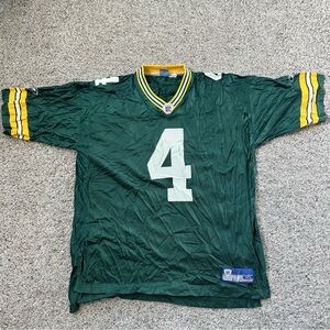 VTG Reebok On Field NFL Green Bay Packers Brett Favre Jersey Men’s Size XL Green